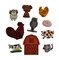 Buttons Galore and More Craft & Sewing Buttons - Barn Buddies - 30 Buttons